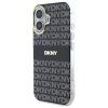 DKNY DKHMP16SHRHSEK iPhone 16 6.1       czarny/black hardcase Repeat Texture Pattern With Stripe